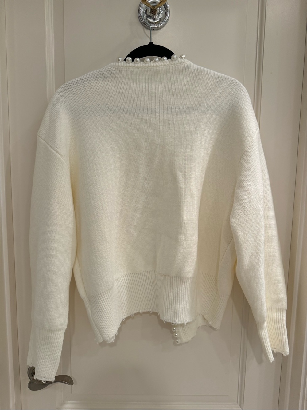 Commense Morning Breeze Ivory Pearl Trim Cardigan - Picture 5 of 6